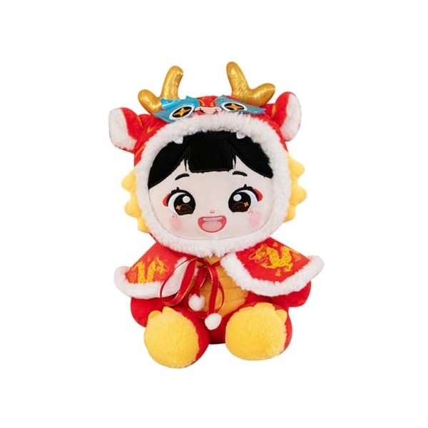 Amagogo Jouet en Peluche Dragon du Nouvel an Chinois 2024, Jouet de décoration, Animal en Peluche à câliner pour Enfants, Jou