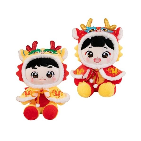 Perfeclan Figurine en Peluche du Nouvel an Chinois, poupée en Peluche, décoration, Ornement Fait à la Main, Jouet Animal en P