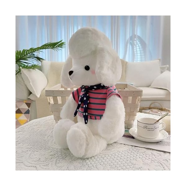EacTEL Caniche Mignon Jouets en Peluche Kawaii Doux Chiot Chien en Peluche Poupée Doudou Coussin Canapé Décoration Cadeaux De