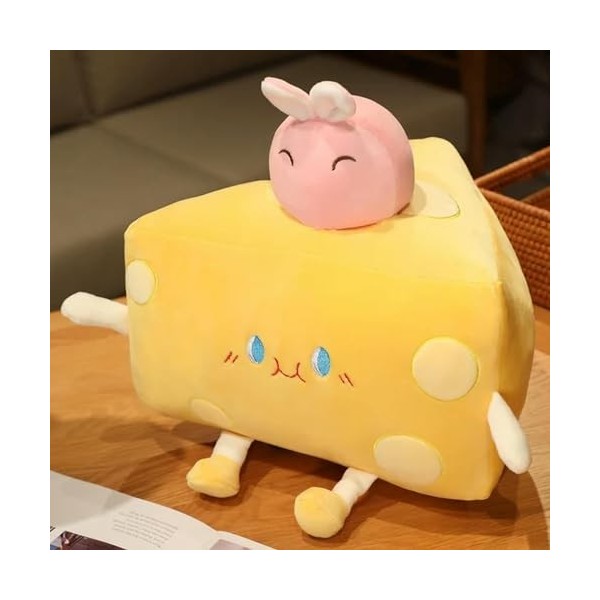 GagaLu Creative Fun Mignon Peluche Nourriture Dessin Animé Fromage avec Animal Poupée Coussins Rembourrés Enfants Oreiller Ca