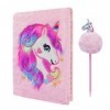 Kqpoinw Peluche Licorne Carnet Magique Journal pour Fille Belle Licorne Carnet de notes moelleux 160 pages pour écrire et des