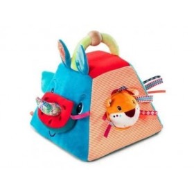 cavernedesjouets Pyramide en Tissu Multi activites eveil des 9 Mois - Peluche sensorielle Bebe - Set Jouet Premier Age + 1 Ca