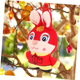 ibasenice 6 Pièces Poupée Lapin Animaux en Peluche Lapin en Peluche Animaux en Peluche du Zodiaque Chinois Peluche Lapin Port