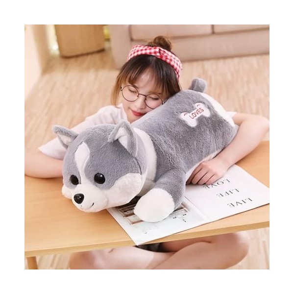 LfrAnk Mignon Corgi Peluche Jouet en Peluche Animal Cartoon Coussin Kawaii Enfants Cadeau D’Anniversaire 80CM 3