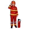 Dress Up America Costume de pompier garçon, Rouge et Jaune, 4-6 ans taille: 71-76, hauteur: 99-114 cm 