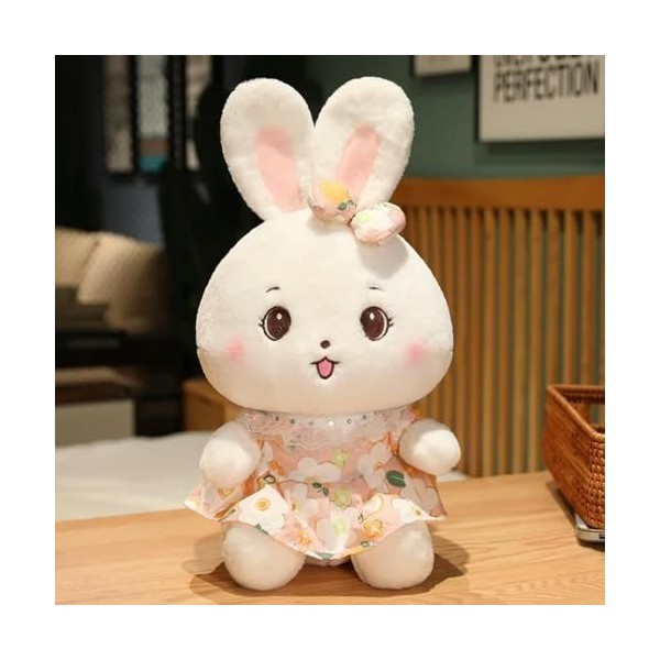 LfrAnk Mignon Dessin animé Lapin en Peluche poupée Mignon Lapin avec Jupe Jouet Peluche Animal Oreiller Enfants Fille Cadeaux