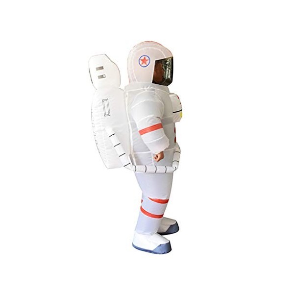 Amosfun Costume dastronaute gonflable pour adulte - Costume dHalloween cool - Costume de pilote davion - Blanc - Sans batt