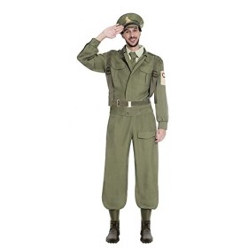 amscan 9906861 Déguisement de gardien de la Seconde Guerre mondiale des années 1940 Taille L