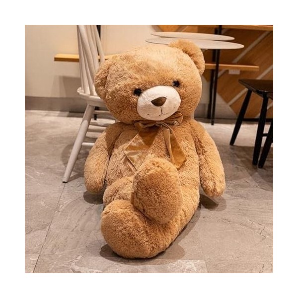 Nouveau Ours en Peluche poupée nœud Papillon Garniture Tissu Confortable Oreiller Petite Amie canapé Coussin 90cm 4