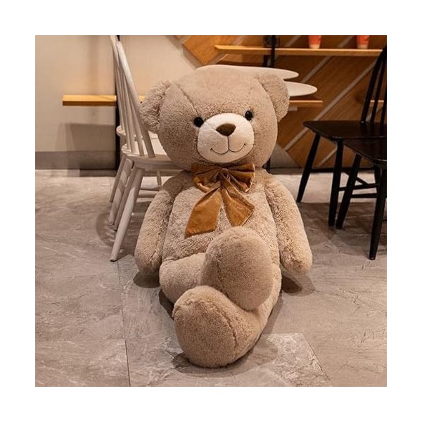 Nouveau Ours en Peluche poupée nœud Papillon Garniture Tissu Confortable Oreiller Petite Amie canapé Coussin 90cm 4