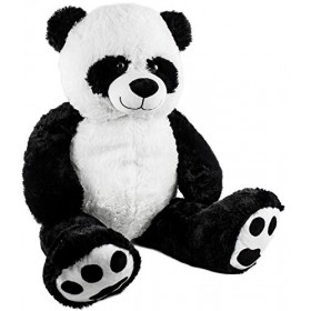 BRUBAKER Peluche géante XXL - Panda Nounours - 100 cm - Cœur en Peluche Je taime Inclus