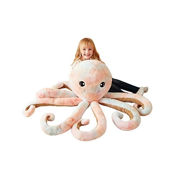 IKASA Grand Poulpe Animaux en Peluche Poulpe Géant Peluche Douce - Animal Jouets Mignon Moelleux Doux Grosse Adorable de Gran