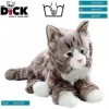 Carl Dick Peluche Chat Peluche couché tigré Gris, 37cm 1887