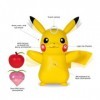 Pokémon Train and Play Pikachu Deluxe – Figurine Pikachu de 11,4 cm avec lumières, Sons et Membres Mobiles Plus Accessoires i