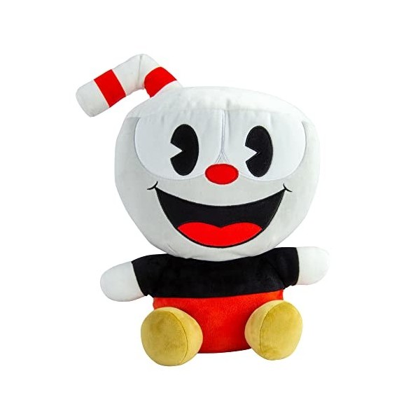 Club Mocchi Mocchi- Cuphead Plush Peluche Doudou pour garçons et Filles à partir de 3 Ans, T12873, Blanc/Rouge, Medium