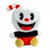 Club Mocchi Mocchi- Cuphead Plush Peluche Doudou pour garçons et Filles à partir de 3 Ans, T12873, Blanc/Rouge, Medium