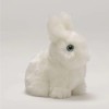 La pelucherie - Peluche Lapin Léon Assis 15 cm Rose - Peluches Artisanals Cousues Main - Marque Française