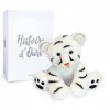 Histoire dOurs - Peluche Tigre Blanc - 25 cm - Blanc - Idée Cadeau - Bébé Tigre Blanc - Terre Sauvage - HO3054