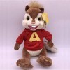 QIERK Alvin et Chipmunk Alvin Peluche Jouets Chanson Moquery Doll Enfants Couples Anniversaire 25 cm, 3 pièces 