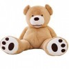 DIS Gigantesque Ours en peluche 2,4 m souriant et souple 250 cm 200 cm 130 cm 100 cm, marron clair, 130 cm