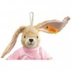 Steiff - 237584 - Peluche - Lapin Hoppel avec Boîte à Musique - Rose