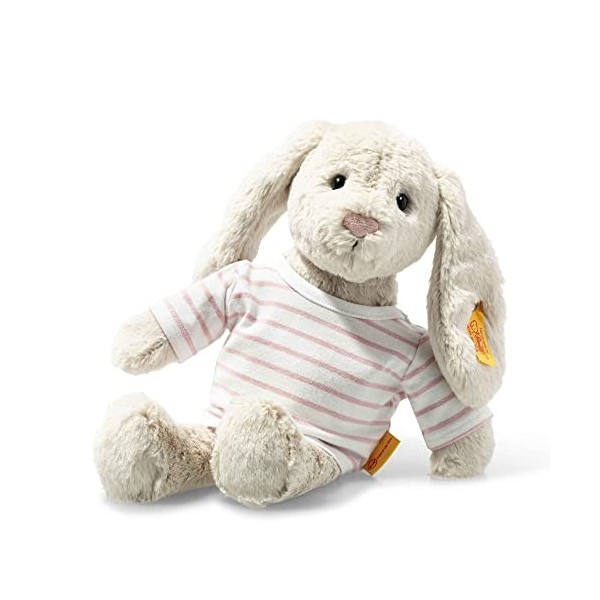 Steiff - 080975 - Soft Cuddly Friends Lapin Hoppie avec t-Shirt - Rainy Day