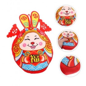 ABOOFAN 6 Pcs Peluche Lapin Poupée Peluche Lapin Jouets Enfants Playset Décor Enfants Jouet Lapin Mascotte Poupée Lapin Peluc