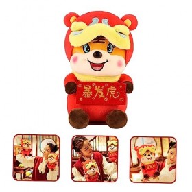 Totority 3 Pièces Poupée Tigre 2022 Jouets en Peluche Poupée en Peluche Mignonne Typhlosion Peluche Année des Poupées Peluche