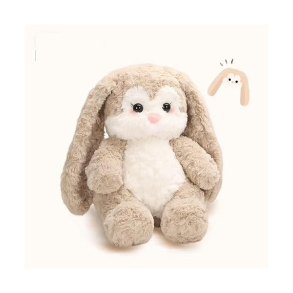 EacTEL Lapin À Longues Oreilles Peluche Jouet Oreiller Poupée Dessin Animé Mignon Peluche Jouet Chambre Décoration Noël Cadea