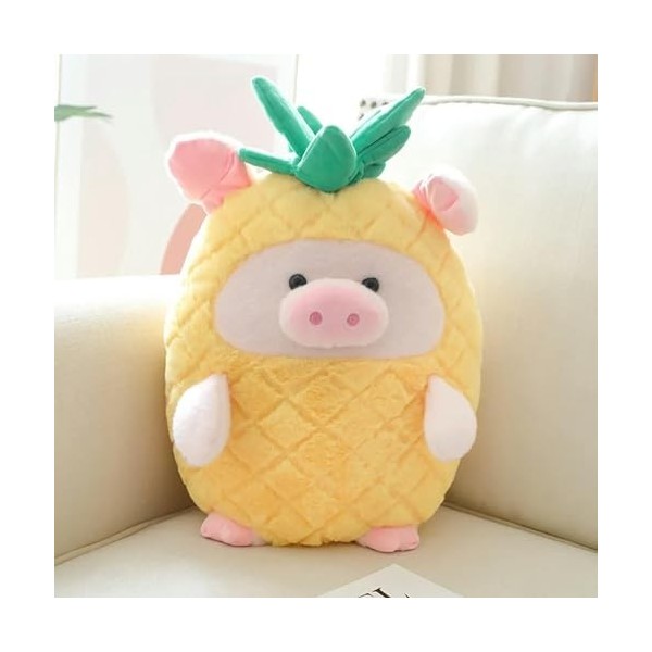 EacTEL Belle Ananas Cochon en Peluche Jouets Créatif Fruit Cochon Peluche Animaux Poupée Mignon Décoration D’Anniversaire Cad