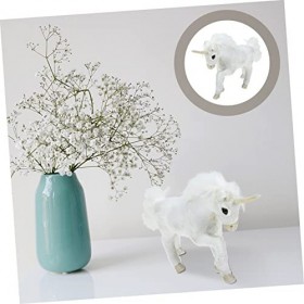 Totority 3 Pièces Simulation Licorne Réaliste Animal Oreiller Table Pièce Maîtresse en Peluche Licorne Oreiller Licorne Cheva