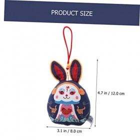 ibasenice 4 Pièces Ornement De Lapin Wufu Pendaison De Lapin du Zodiaque Chinois Lapin en Peluche Chanceux Suspendu Mascotte 