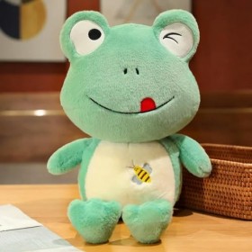 Géant Kawaii Grenouille Peluche Jouet en Peluche Dessin Animé Animal Poupée Enfants Garçon Cadeau Cadeau De Noël 70cm 1
