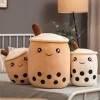 AMOZO Dessin animé Mignon Boba Lait thé Doux en Peluche poupée, géant Boba Bulle en Peluche en Peluche Tasse de thé Oreiller 