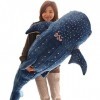 LEIhhdy 50cm-100cm Dessin Animé Requin Bleu en Peluche Jouets Gros Poisson Baleine Bébé Animal Doux Oreiller Poupées Enfants 