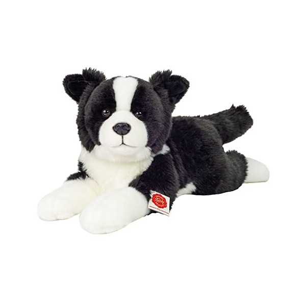 Teddy Hermann Border Collie Couché Doudou Peluche Chien 45 cm