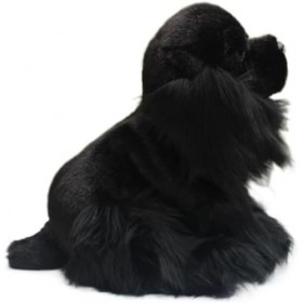 Vnook Poupée en Peluche Cocker Spaniel Simulée Noir Épagneul Anglais Chiot en Peluche Jouet Doux Et Mignon Compagnon for Enfa