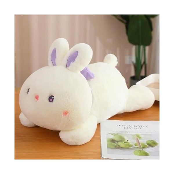 EacTEL Mignon Lapin poupée Dessin animé Peluche Animal Fleur Lapin Peluche poupée Oreiller Kawaii Peluche Enfants Jouet Fille