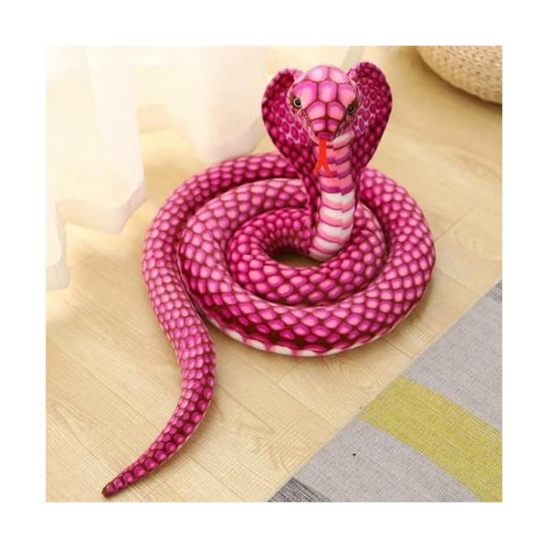 Python Peluche Jouet géant Python Cobra Peluche Serpent Oreiller Enfants garçon Cadeau décor à la Maison 240cm 8