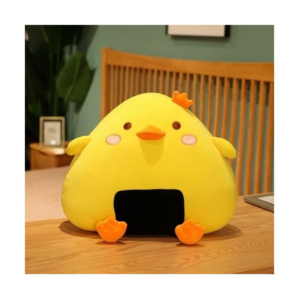 EacTEL Boule de Riz à Sushi, Coussin en Peluche Poulet, Animal de Dessin animé étouffant Mignon, Poussin, Forme de Nourriture