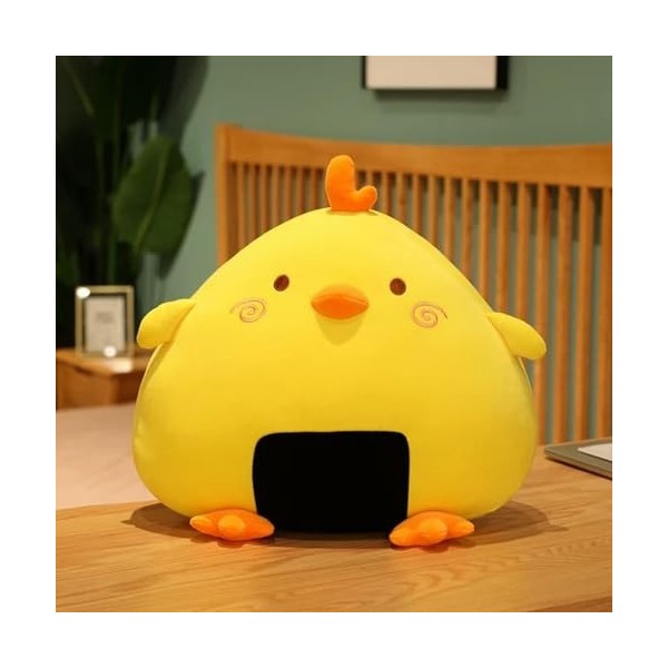 EacTEL Boule de Riz à Sushi, Coussin en Peluche Poulet, Animal de Dessin animé étouffant Mignon, Poussin, Forme de Nourriture