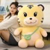 PaMut Mignon Tigre en Peluche Jouet Peluche Animal Dessin animé Oreiller Mignon Cadeau de Noël pour Enfants Kawaii Cadeau de 