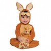 Krause & Sohn Costume Enfant Kangourou Cousu Marron avec Animal en Peluche Costume Animal Carnaval Kangourou Bébé