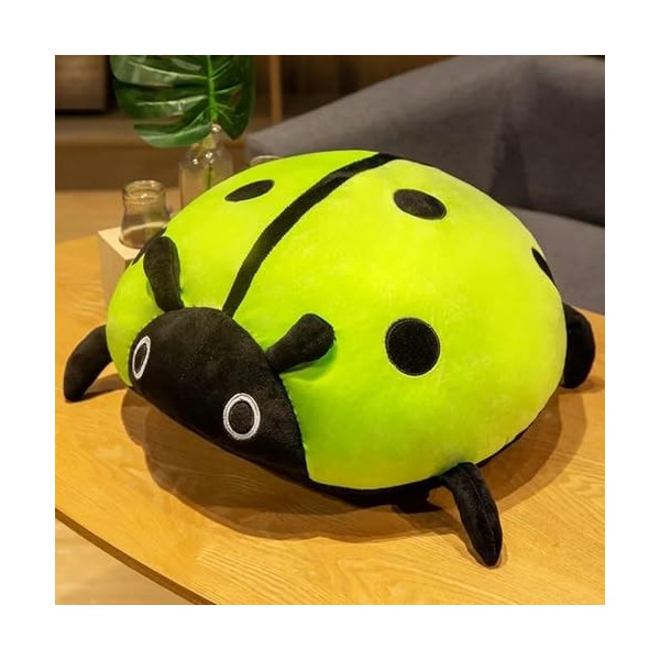 PaMut Mignon Jouet en Peluche Doux coloré Coccinelle Insecte poupée Oreiller Enfants Cadeau d’Anniversaire Cadeau de Noël 60c