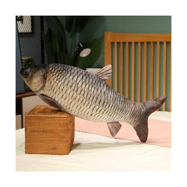 LfrAnk Peluches Poissons, tilapia, dorade, oreillers Moelleux, Coussins de lit Moelleux rembourrés, Cadeaux déco créatifs 100