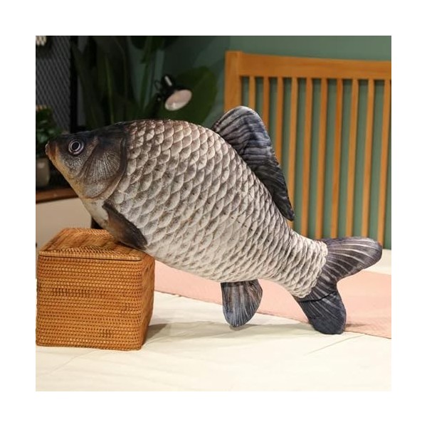 LfrAnk Peluches Poissons, tilapia, dorade, oreillers Moelleux, Coussins de lit Moelleux rembourrés, Cadeaux déco créatifs 100