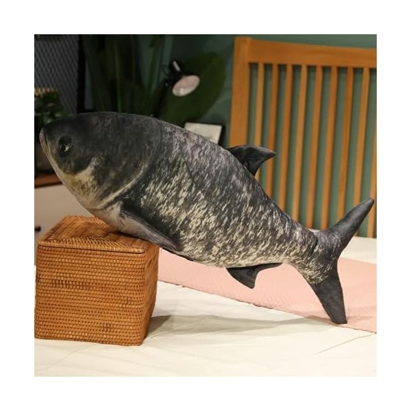 LfrAnk Peluches Poissons, tilapia, dorade, oreillers Moelleux, Coussins de lit Moelleux rembourrés, Cadeaux déco créatifs 100