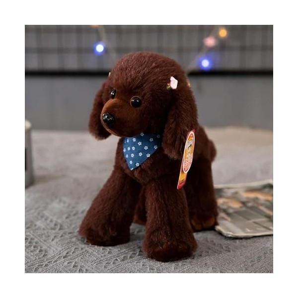 EacTEL Caniche Mignon Peluche Jouet Ours en Peluche Chien Pet Poupée Chiot Poupée Enfants Cadeau Fille Chambre Décoration Pel