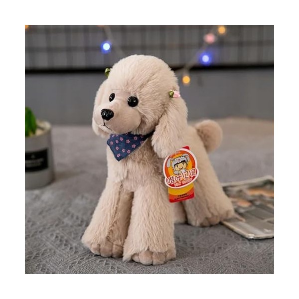 EacTEL Caniche Mignon Peluche Jouet Ours en Peluche Chien Pet Poupée Chiot Poupée Enfants Cadeau Fille Chambre Décoration Pel