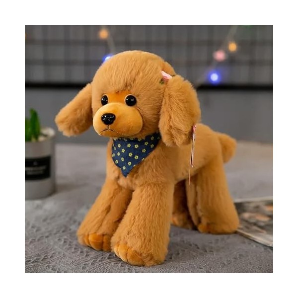 EacTEL Caniche Mignon Peluche Jouet Ours en Peluche Chien Pet Poupée Chiot Poupée Enfants Cadeau Fille Chambre Décoration Pel